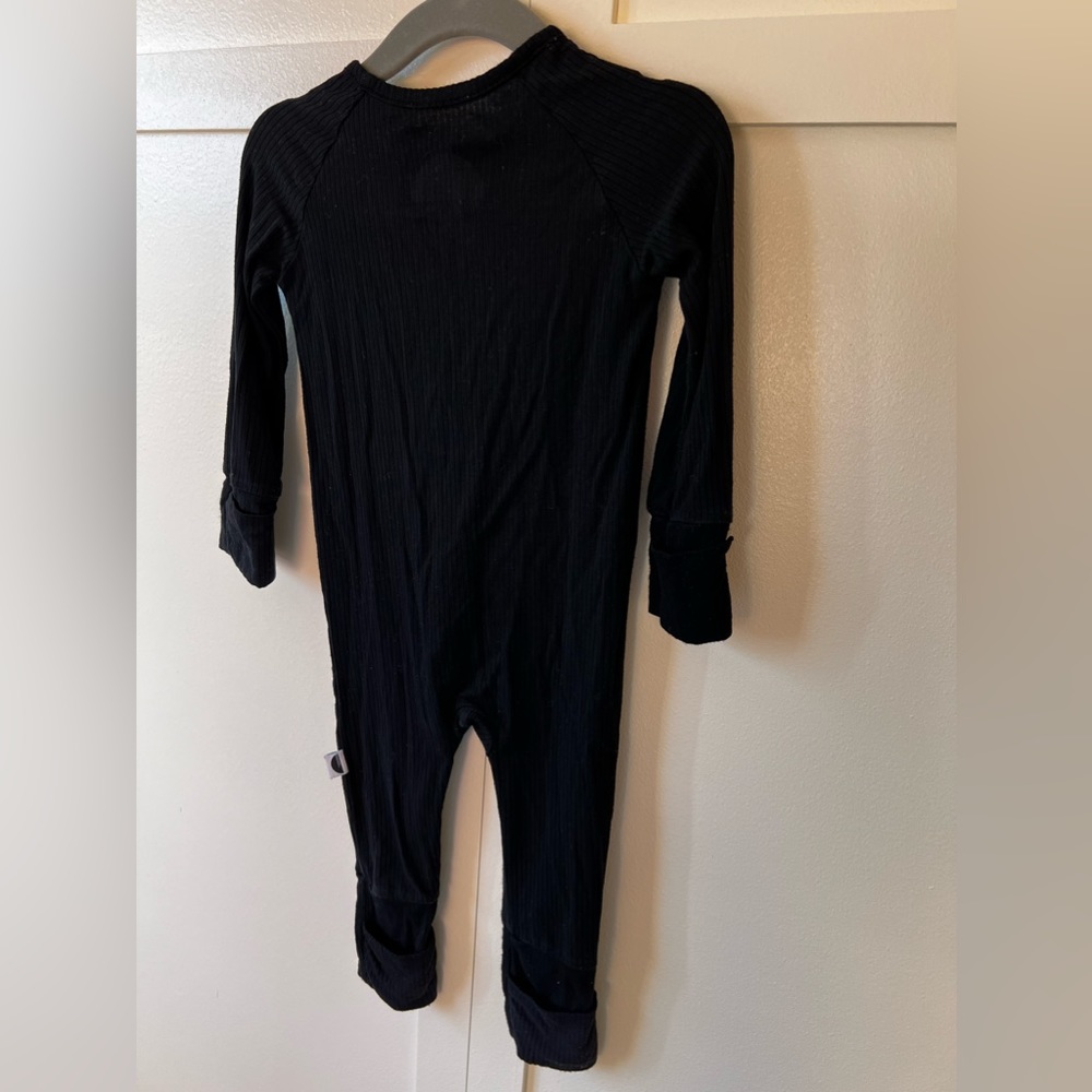 Brixton Phoenix Baby Black Ribbed Bamboo‎ Zipper Romper Size 6-12 Months - Picture 11 of 14